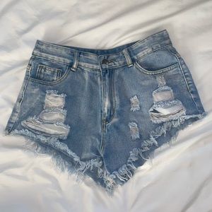 Ripped Jean Shorts